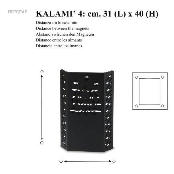 Protección para estufa de pellets y de leña, proteja a niños y mascotas KALAMI' 4 (h. cm. 40)