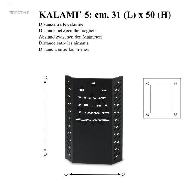 Safety Barrier for pellet and wood stoves, Burn Protection KALAMI' 5 (h. cm. 50)