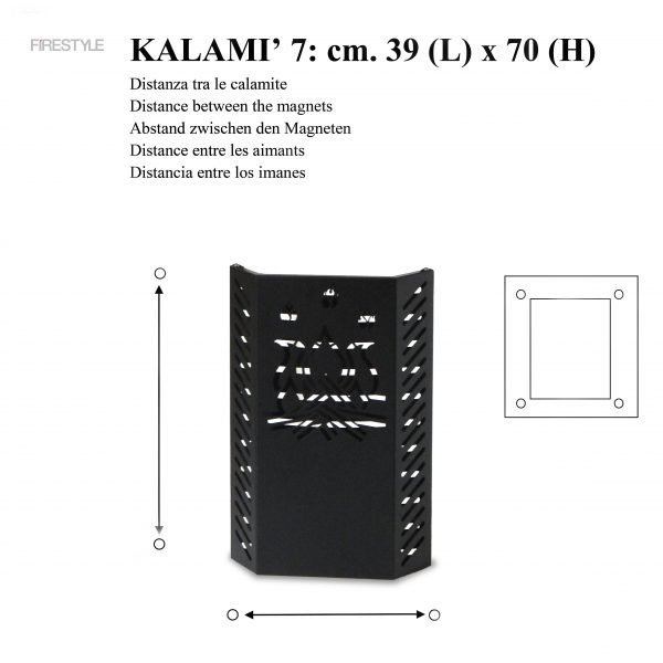 Safety Barrier for pellet and wood stoves, Burn Protection KALAMI' 7 (h. cm. 70)
