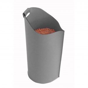 Rangements à pellets, sac pour granulés en cuir SAPEL – Gris anthracite