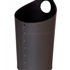 Waste-paper Basket in leather AMBROGIO