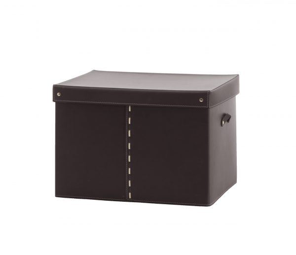 Leather box with lid ideal for walk-in closet GABRY 03
