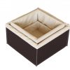 Set of 3 Storage Basket in leather KETTY