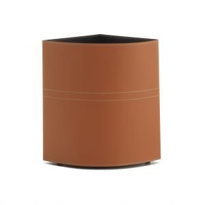 Laundry basket in leather with removable lining SIMON