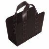 Magazine rack in steel with leather inserts L-BAG 02