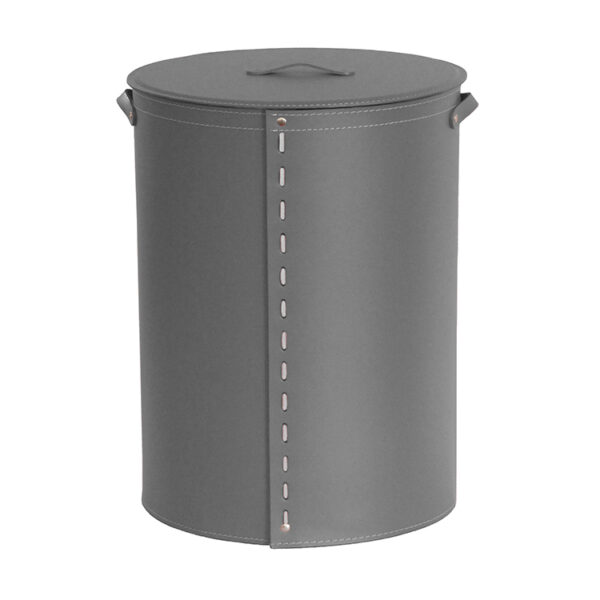 Laundry basket in leather with removable lining RICKY