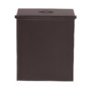 Laundry basket in leather with removable lining PETER