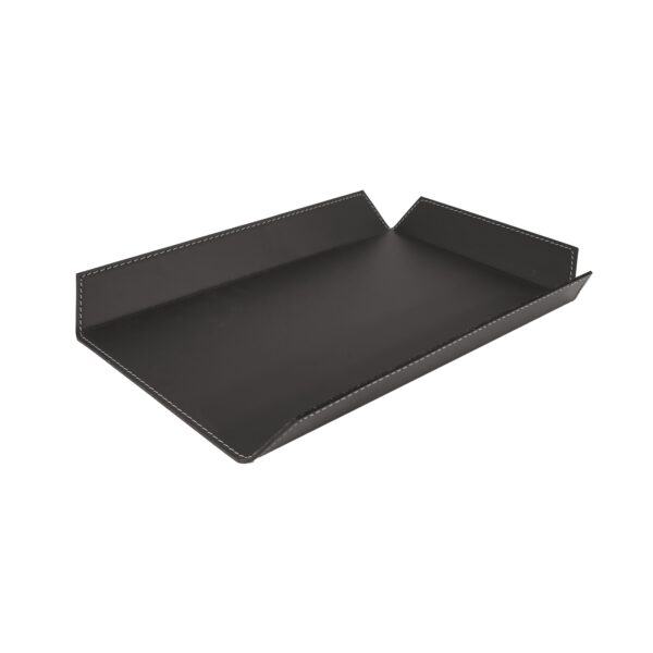 Document tray in regenerated leather LUCA