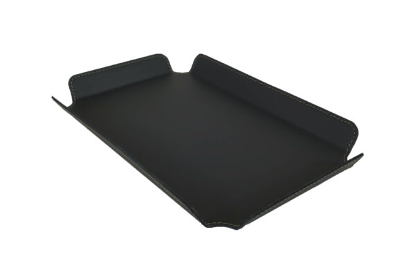 Tray in regenerated leather PLAIT 44cm