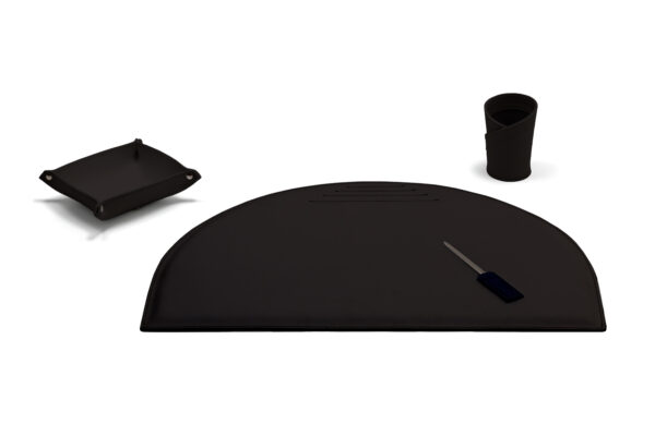 Set di accessori da scrivania in cuoio MEDEA 4pz.