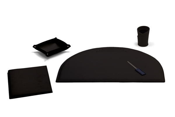 Set di accessori da scrivania in cuoio MEDEA 5pz.